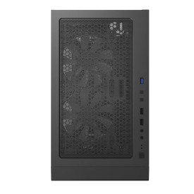 Кутия за компютър Montech X3 GLASS, Mid-tower Case, TG, 6 fixed RGB Fans, Black