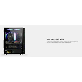Кутия за компютър Montech X3 GLASS, Mid-tower Case, TG, 6 fixed RGB Fans, Black