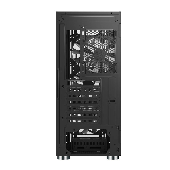 Кутия за компютър Montech X3 GLASS, Mid-tower Case, TG, 6 fixed RGB Fans, Black