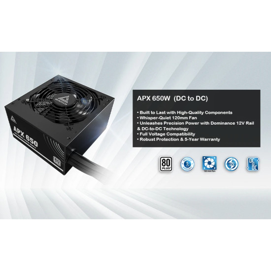 Захранване Montech PSU 650W - APX - 80 Plus White
