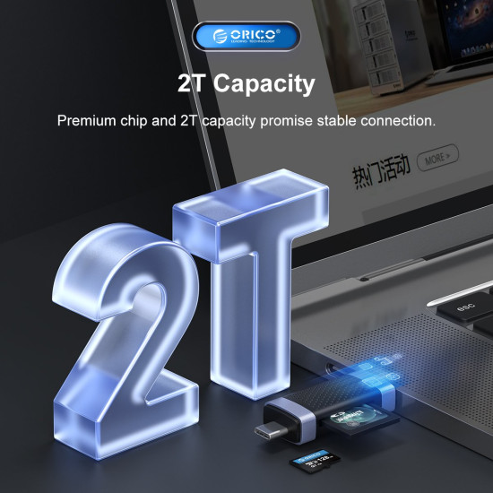 Четец за карти Orico Card Reader USB3.0 Black - CS2T-A3-BK