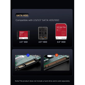 HDD докинг станция Orico IT28ECEUGY, 2-Bay HDD/M.2 NVMe, USB-C/USB-A, Offline Clone, Grey