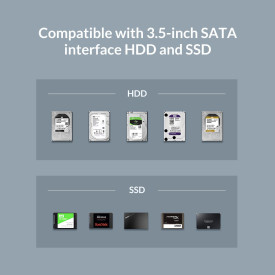 Докинг станция Orico Storage - HDD/SSD Dock - 2.5 and 3.5 inch Type-C, transparent - 6139C3-EU-CR