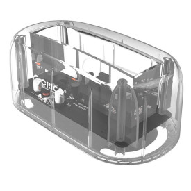 Докинг станция Orico Storage - HDD/SSD Dock - 2.5 and 3.5 inch Type-C, transparent - 6139C3-EU-CR