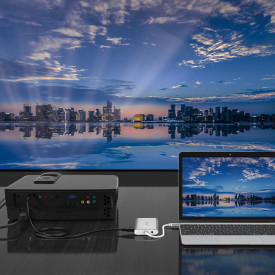 Докинг станция Orico Type-C Docking Station Power Distribution - HDMI, USB3.0 x 2, LAN, SD, VGA, Audio - XC-304-SV