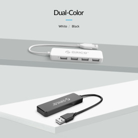 USB хъб Orico USB2.0 HUB 4 port Black - FL01-BK