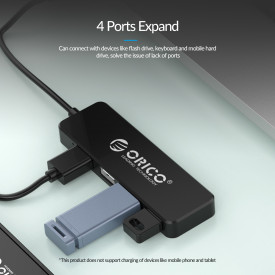 USB хъб Orico USB2.0 HUB 4 port Black - FL01-BK