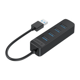 USB хъб Orico USB3.0 HUB 4 port - Type C input, 0.15m cable, aux Type-C power input - TWU3-4A-BK