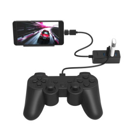 USB хъб Orico USB3.0 HUB 4 port - USB/Micro USB input, 1m cable - W5P-U3-100-BK-PRO