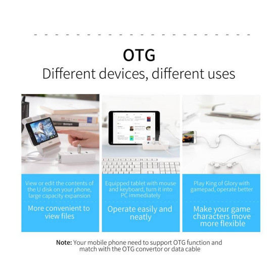 USB хъб Orico USB3.0 HUB 4 port - USB/Micro USB input, 1m cable - W5P-U3-100-BK-PRO