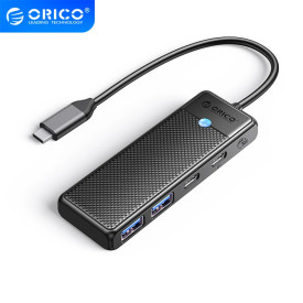 USB хъб Orico USB3.1 HUB Type-C - 2 x USB3.0, 2 x USB-C - PAPW2AC-C3-05-BK-EP