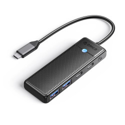 USB хъб Orico USB3.1 HUB Type-C - 2 x USB3.0, 2 x USB-C - PAPW2AC-C3-05-BK-EP