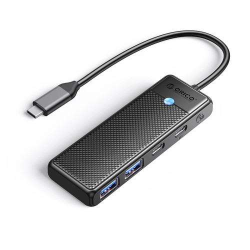USB хъб Orico USB3.1 HUB Type-C - 2 x USB3.0, 2 x USB-C - PAPW2AC-C3-05-BK-EP