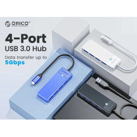 USB хъб Orico USB3.1 HUB Type-C - 4 x USB3.0 - PAPW4A-C3-015-BK