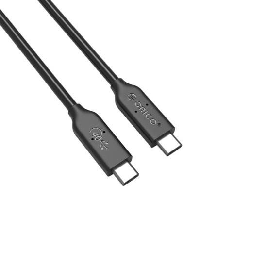 USB кабел Orico USB4.0 40Gbps M/M 0.3m Black PD100W - U4C03-BK