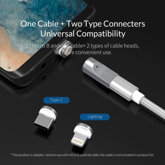 Преходник Orico Adapter - Magnetic Micro B to Lightning - ML01-SV