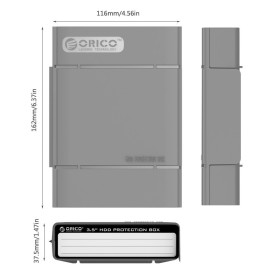 Предпазна кутия за диск Orico Hard Disk Protection Box 3.5" - PHP35-V1-GY