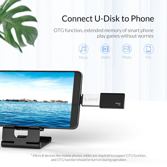 Преходник Orico Adapter OTG - USB Micro B to USB3.0 AF - CBT-UM01-BK