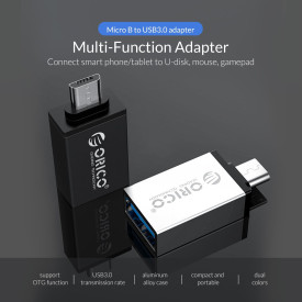Преходник Orico Adapter OTG - USB Micro B to USB3.0 AF - CBT-UM01-BK