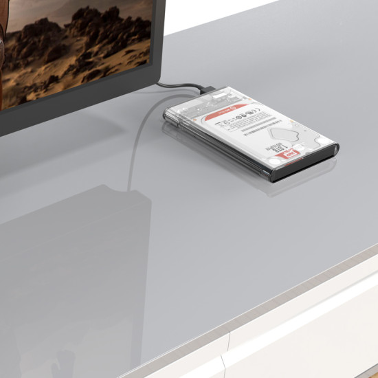 Външна кутия за диск Orico Storage - Case - 2.5 inch USB 3.0 transparent - 2139U3-CR