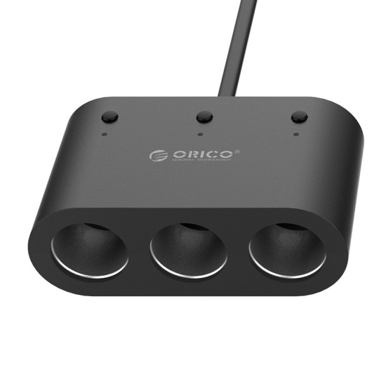 Разклонител за запалка за кола Orico Car Cigarette Lighter 3 Ports + 2xUSB, 12-24V - MP-2U3S