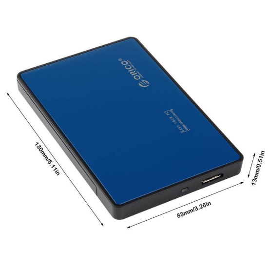 Външна кутия за диск Orico Storage - Case - 2.5 inch USB3.0 BLUE - 2588US3-BL