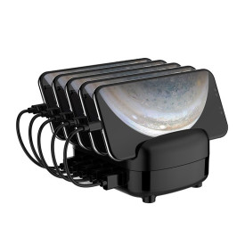 Зарядна станция Orico Charger Station, 220V, 5 x USB, 40W, Черна, DUK-5P-EU-BK