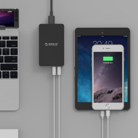 Зарядно Orico Smart Charger 220V - 34W 4 port black - CSE-4U