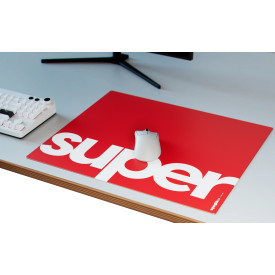 Подложка за мишка Superglide Gaming Glass Mousepad Superglide Pad v2 XL Red, Стъкло - 490 x 420 мм