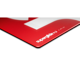 Подложка за мишка Superglide Gaming Glass Mousepad Superglide Pad v2 XL Red, Стъкло - 490 x 420 мм