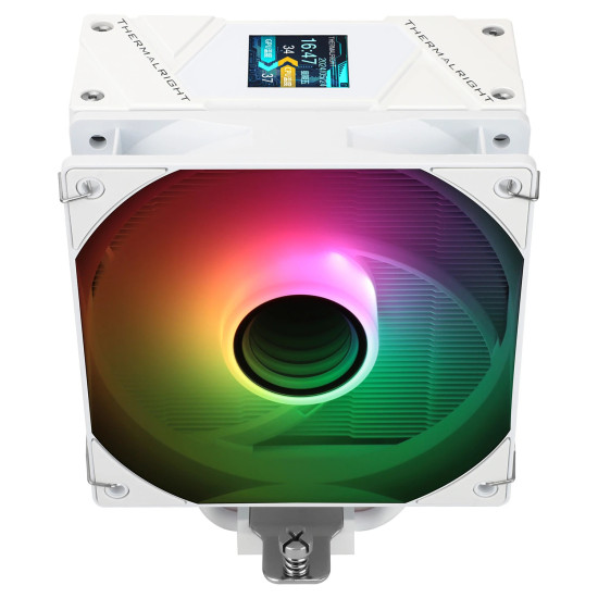 Охладител за процесор Thermalright CPU Cooler Assassin Spirit 120 Vision A-RGB White - LCD Display, Infinity Mirror