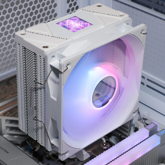 Охладител за процесор Thermalright CPU Cooler Assassin Spirit 120 Vision A-RGB White - LCD Display, Infinity Mirror