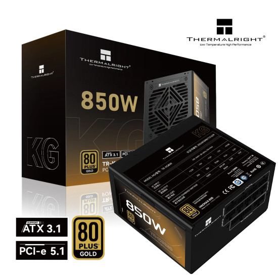 Захранване Thermalright TR-KG850, ATX 3.1, 850W, Gold, Black