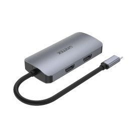 Докинг станция Unitek Docking Station Type-C 5-in-1, uHUB P5 Trio D1051A, USB-C PD100W x 1, HDMI x 2, VGA, USB3.0 x 1