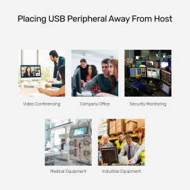 USB удължител Unitek USB Extension over LAN, USB-A Male към 4 порта Female, Y-2516