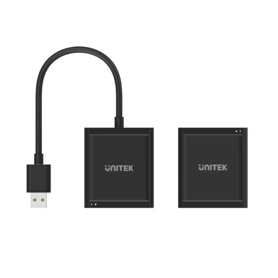USB удължител Unitek USB Extension over LAN, USB-A Male към 4 порта Female, Y-2516