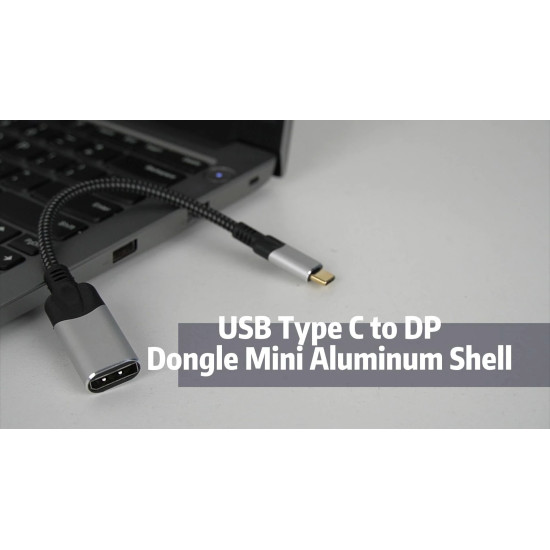 USB кабел VCom USB Type C M -> DP F - CU422MV-8K-0.15