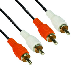 Аудио кабел VCom RCA 2x M / RCA 2x M - CV022-3m