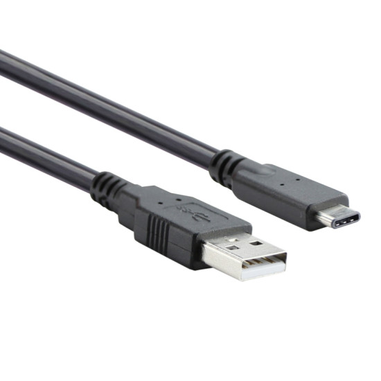 Кабел VCom USB 3.1 Micro type C / USB 2.0 AM Black - CU405-1m