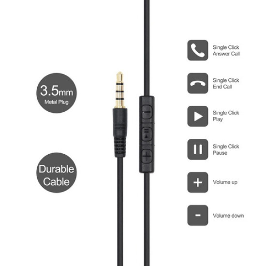 Слушалки VCom Headphones with Mic - DE160M