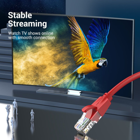 Мрежови кабел Vention LAN UTP Cat.6 Patch Cable - 2M Red - IBERH