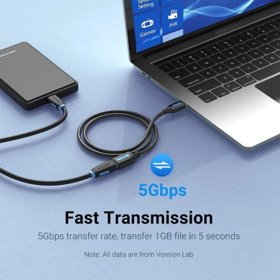 Vention Кабел USB 3.0 Extension AM / AF - 2.0M Black - CBHBH