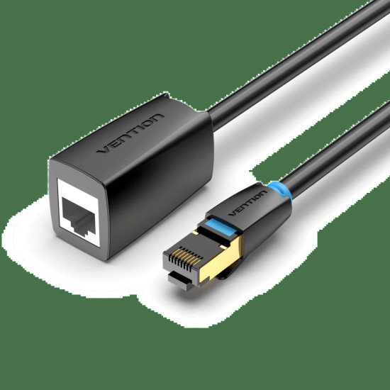 Удължителен кабел за мрежа Vention Cat.8 SSTP Extension Patch Cable 5M Black 40Gbps - IKHBJ