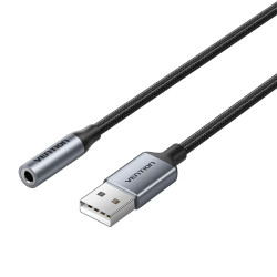 Външна звукова карта Vention USB Sound card 1-Port 0.25M Gray - CVFHC