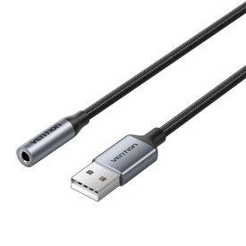 Външна звукова карта Vention USB Sound card 1-Port 0.25M Gray - CVFHC