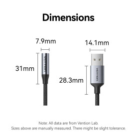 Външна звукова карта Vention USB Sound card 1-Port 0.25M Gray - CVFHC