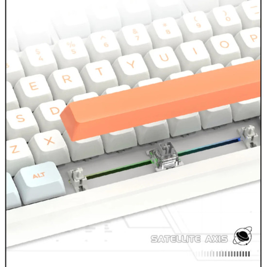 Клавиатура VGN Professional Gaming Mechanical Keyboard N75 RGB Jelly Orange - Power Silver Switches [Linear]