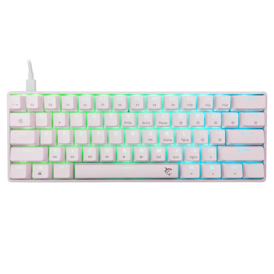 Клавиатура White Shark Gaming Mechanical Keyboard SHINOBI 2 - YUSYA 5P Blue Switches (English US), White