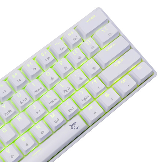 Клавиатура White Shark Gaming Mechanical Keyboard SHINOBI 2 - YUSYA 5P Blue Switches (English US), White