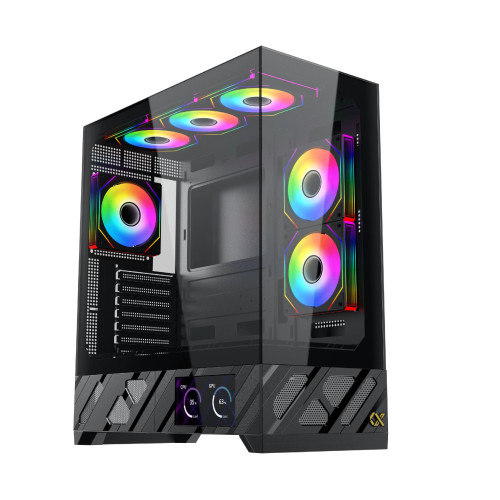 Кутия за компютър Xigmatek Case ATX - Alphard Pro - 6 inch LCD Display, 6 ARGB Fans